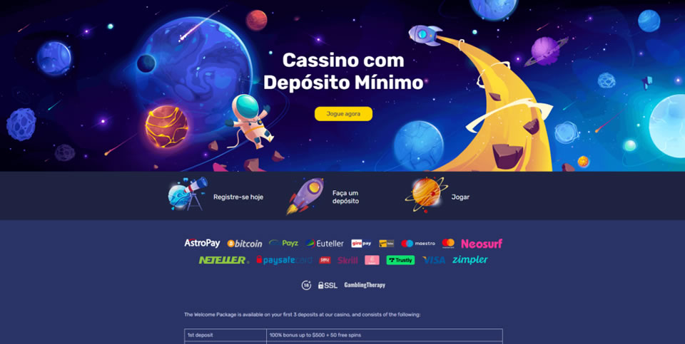 As opções de pagamento do bet365.comstake juventude são diversas o suficiente para atender às necessidades de todos os tipos de jogadores. As apostas podem ser feitas através de Pix, Boleto Bancário, PicPay, Transferência Bancária Nacional, Astropay, Neosurf, Skrill, Payz e muito mais. Os tempos de processamento de pagamentos geralmente são rápidos, o que é bom. Vale lembrar que cada método possui limites diferentes de saque e depósito.